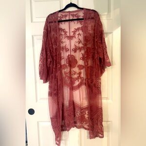 Pink Lace Duster